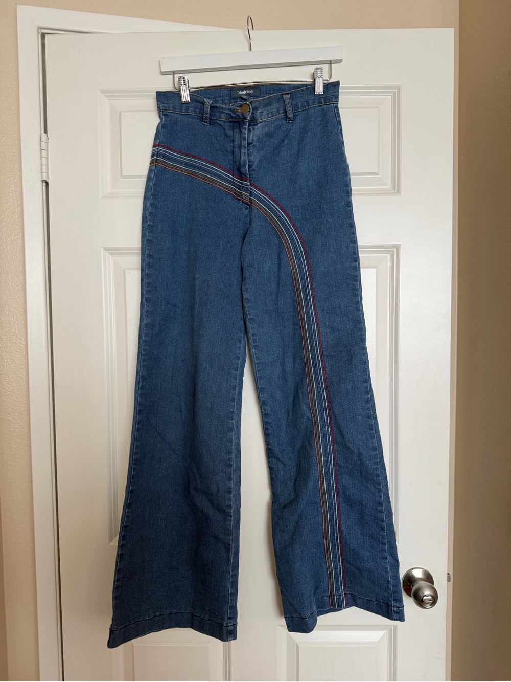 Modcloth Rainbow With Me Wide-Leg Jeans 8